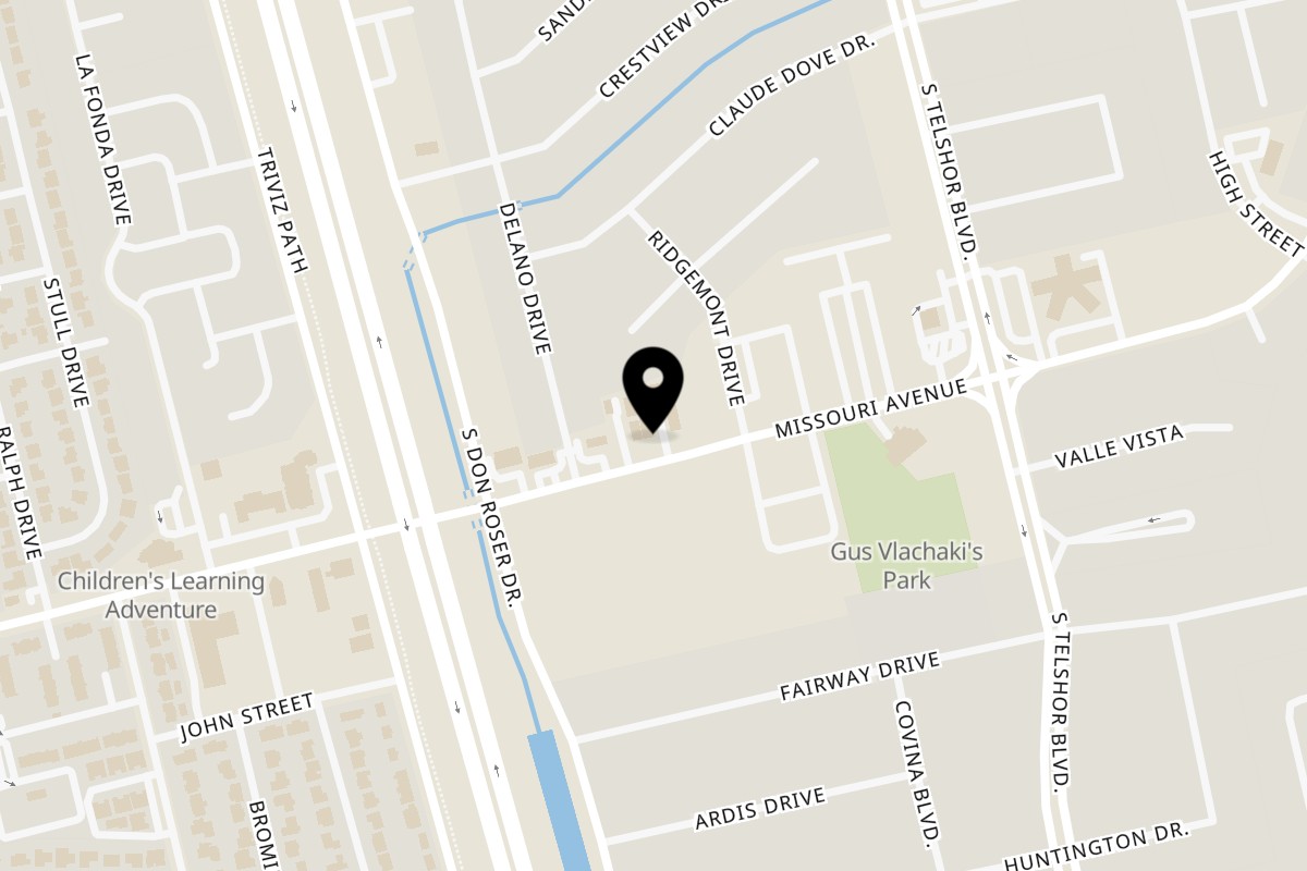 Map showing the location of Smokey Sensations on 2645 Missouri Ave Ste 7 in Las Cruces